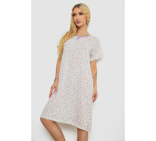 Ночная рубашка, цвет бело-сиреневый, 238R58367.