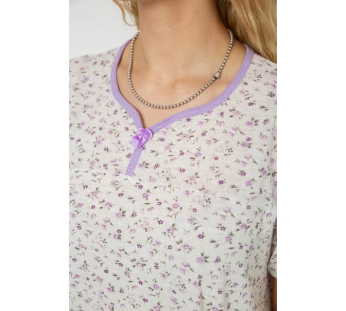 Ночная рубашка, цвет бело-сиреневый, 238R58367.