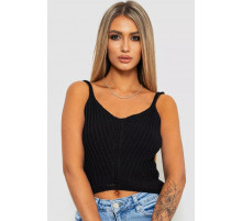 Топ жіночий в'язаний, колір чорний, 244R287