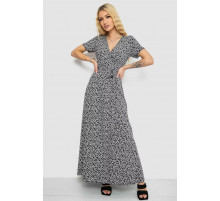 Сарафан на запах софт, колір чорно-білий, 241R184