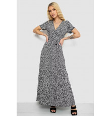 Сарафан на запах софт, колір чорно-білий, 241R184