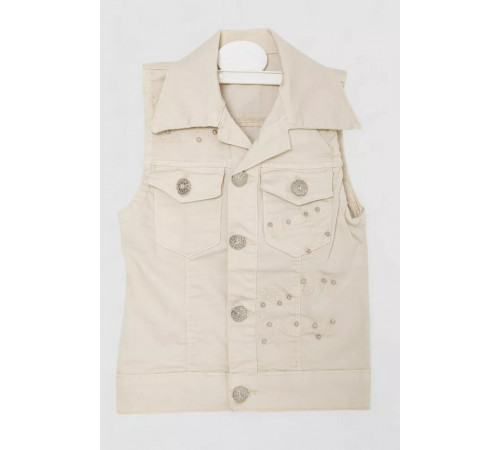 Жилетка дитяча для дівчаток, колір бежевий, 247R10029