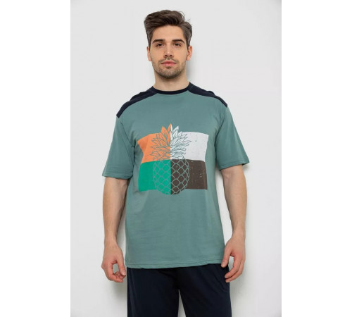 Піжама чоловіча, колір оливково-синій, 243R2013