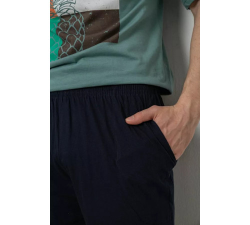 Піжама чоловіча, колір оливково-синій, 243R2013