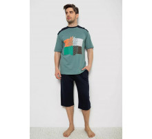 Піжама чоловіча, колір оливково-синій, 243R2013