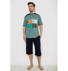 Піжама чоловіча, колір оливково-синій, 243R2013