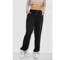 Брюки женские катоновые, цвет черный, 244RLE-071