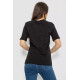 Женская футболка с принтом, цвет черный, 241R1835