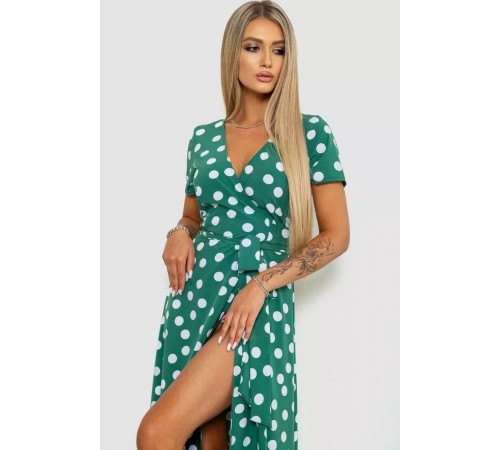 Сарафан у горох, колір оливковий, 241R154