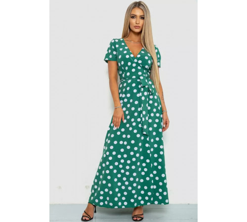 Сарафан у горох, колір оливковий, 241R154