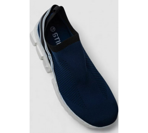 Сліпони чоловічі з тканини, колір синій, 248RT8059