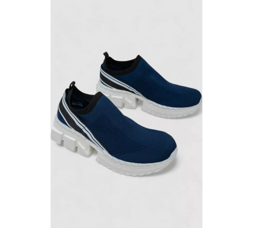 Сліпони чоловічі з тканини, колір синій, 248RT8059