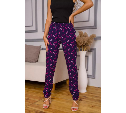 Брюки женские, цвет сине-розовый, 172R13200