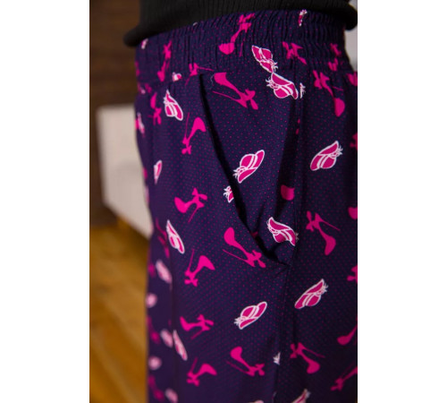 Брюки женские, цвет сине-розовый, 172R13200