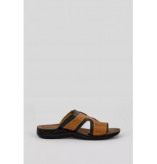 Шльопанці підліткові для хлопчика, колір коричнево-чорний, 244R336