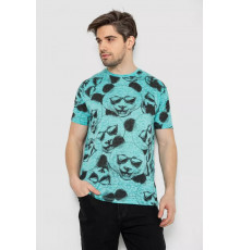 Футболка чоловіча з принтом, колір м'ятний, 244R6029