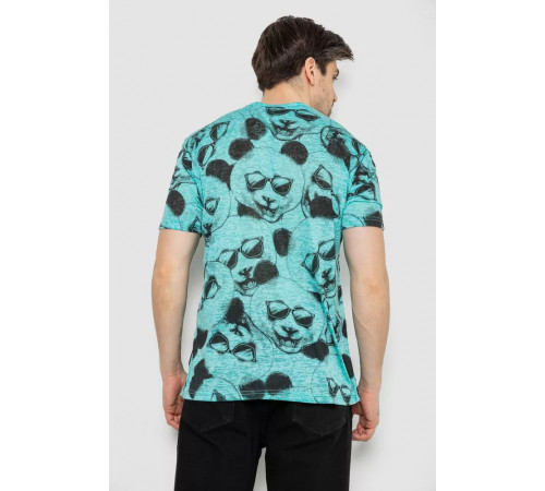 Футболка чоловіча з принтом, колір м'ятний, 244R6029