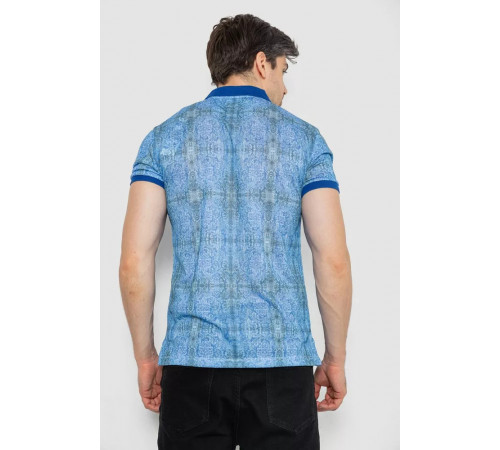 Поло чоловіче з принтом, колір синій, 247R318