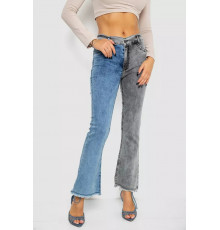 Джинсы женские расклешенные, цвет серо-синий, 247R904.