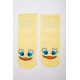 Жовті жіночі шкарпетки, з принтом, середньої довжини, 167R337