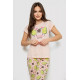 Жіноча піжама з принтом, колір рожевий, 243R7092