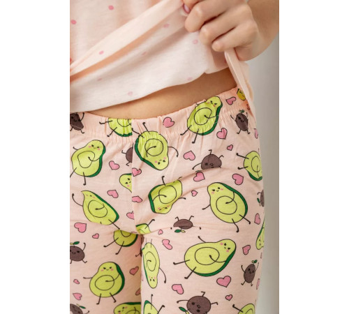 Жіноча піжама з принтом, колір рожевий, 243R7092