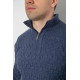 Свитер мужской однотонный, цвет джинс, 161R905