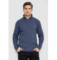 Светр чоловічий однотонний, колір джинс, 161R905