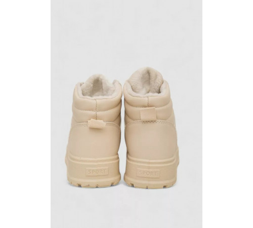 Кроссовки женские зимние на меху, бежевый, 248RMB17