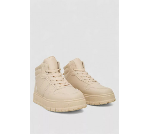 Кроссовки женские зимние на меху, бежевый, 248RMB17