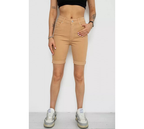 Шорти джинсові жіночі, колір бежевий, 182R1700