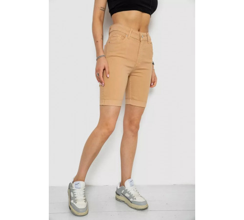 Шорти джинсові жіночі, колір бежевий, 182R1700