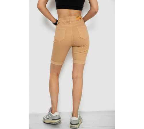 Шорти джинсові жіночі, колір бежевий, 182R1700
