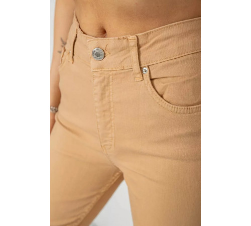 Шорти джинсові жіночі, колір бежевий, 182R1700