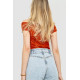 Топ женский однотонный, цвет терракотовый, 244R160