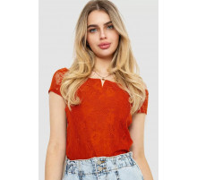 Топ женский однотонный, цвет терракотовый, 244R160