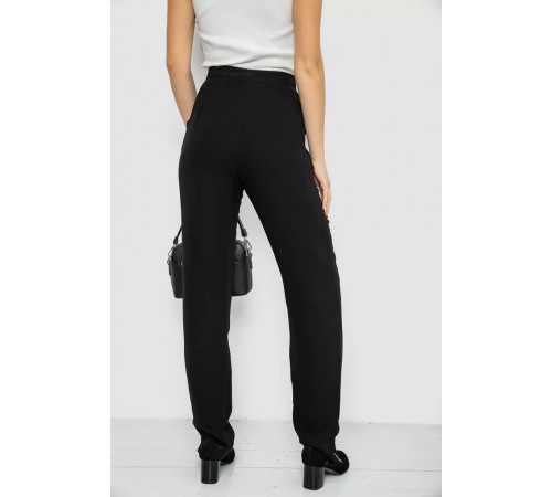 Брюки женские классические свободного кроя, цвет черный, 167R2810.