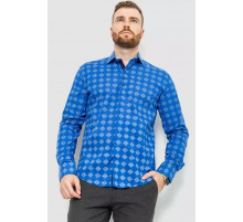 Рубашка мужская с принтом, цвет электрик, 214R7039
