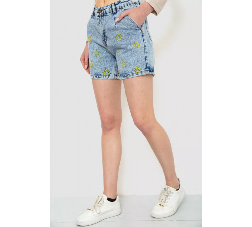 Шорты женские, цвет голубой, 244R0504