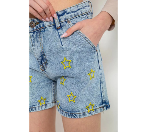 Шорты женские, цвет голубой, 244R0504