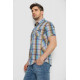 Рубашка мужская с коротким рукавом, цвет разноцветный, 214R7146