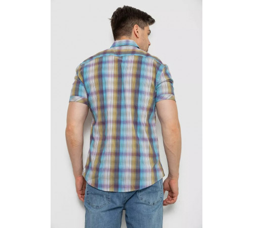 Рубашка мужская с коротким рукавом, цвет разноцветный, 214R7146