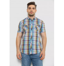 Рубашка мужская с коротким рукавом, цвет разноцветный, 214R7146