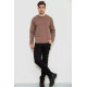 Чоловічий лонгслів однотонний, колір коричневий, 102R3308