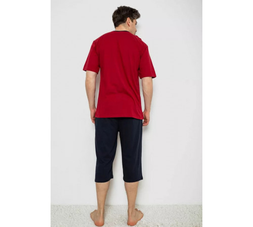 Піжама чоловіча, колір бордово-синій, 243R2015-5