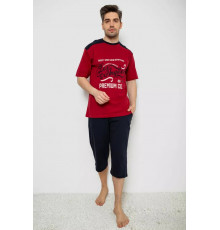 Піжама чоловіча, колір бордово-синій, 243R2015-5