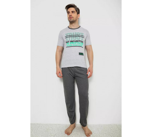 Піжама чоловіча, колір сірий, 243R6200
