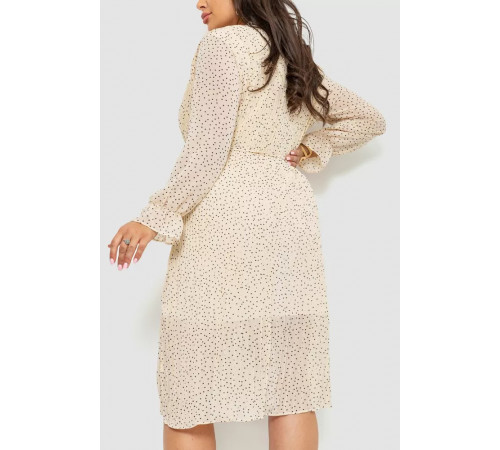 Сукня шифонова, колір світло-бежевий, 204R721-1