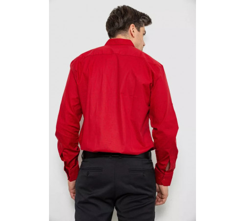 Рубашка мужская с принтом, цвет бордовый, 214R7403.
