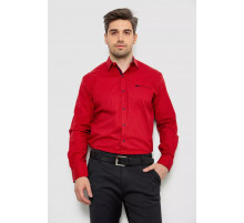 Рубашка мужская с принтом, цвет бордовый, 214R7403.